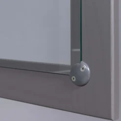 Cerci Vitrine 190x39x90cm - 2 Türen und 3 Schubladen - grau