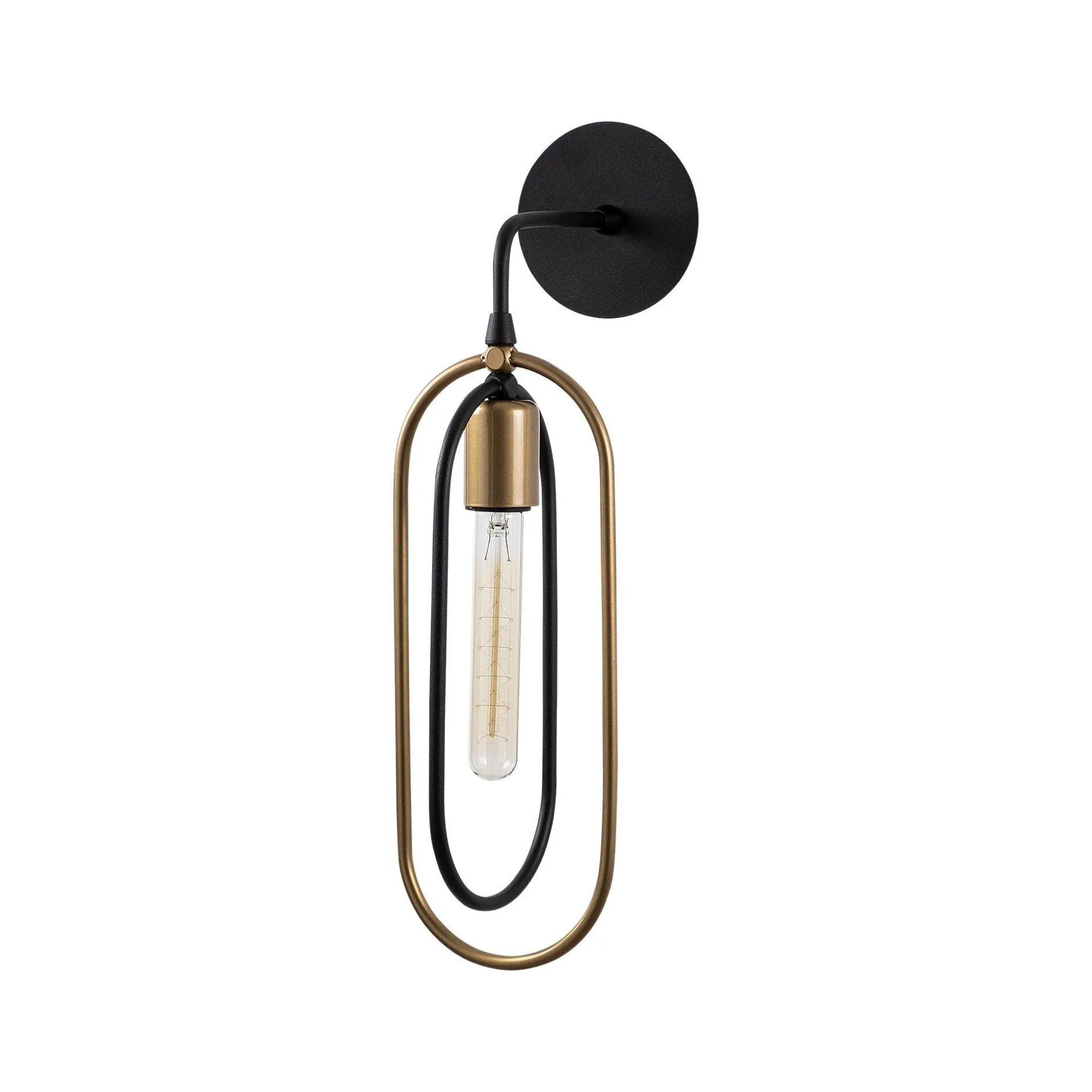 Cerco Wandleuchte | METALLGEHÄUSE | Schwarz, Gold