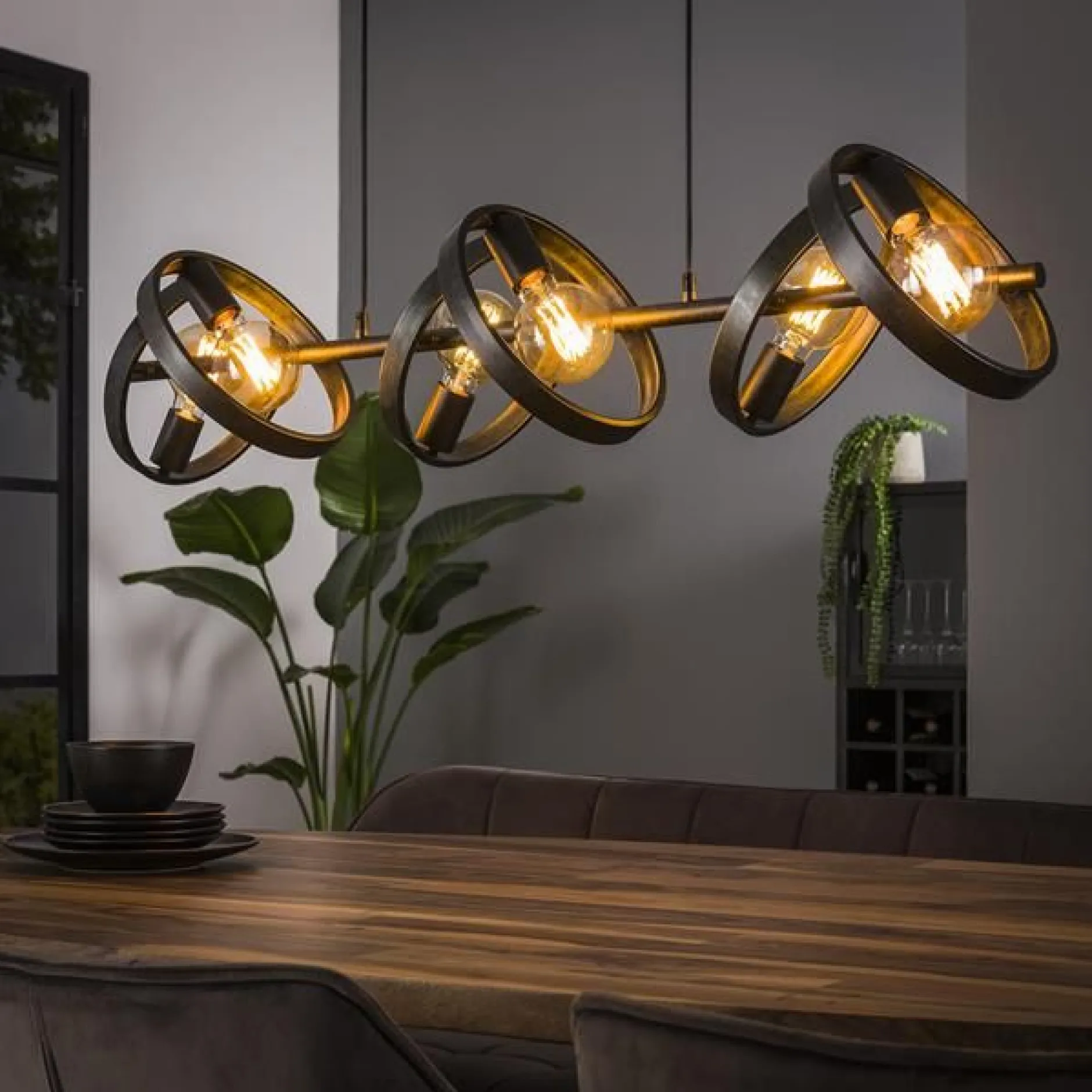 CharlesHängeleuchte für 3 Lichtquellen -Charcoal