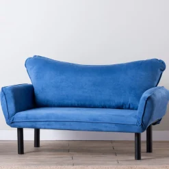 Chatto 2-Sitzer-Schlafsofa | Metallrahmen | Blau