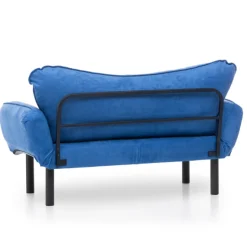 Chatto 2-Sitzer-Schlafsofa | Metallrahmen | Blau