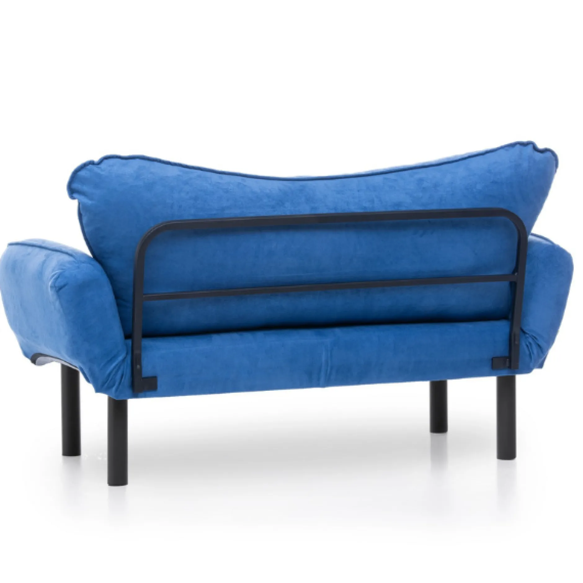 Chatto 2-Sitzer-Schlafsofa | Metallrahmen | Blau