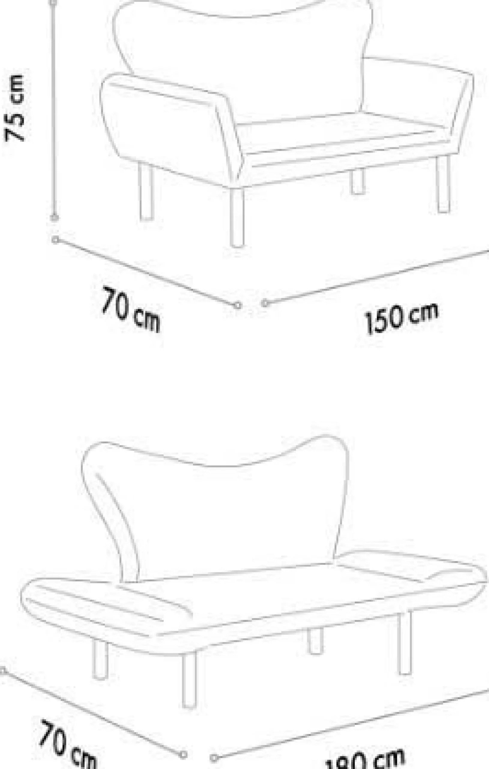 Chatto 2-Sitzer-Schlafsofa | Metallrahmen | Senfgelb