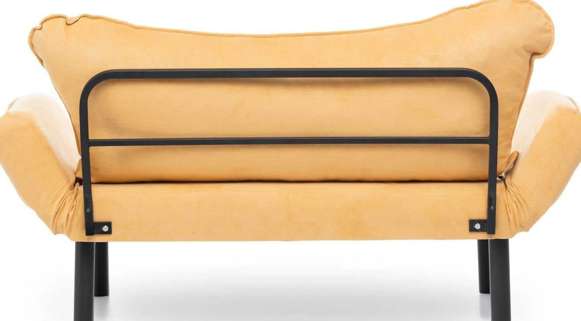 Chatto 2-Sitzer-Schlafsofa | Metallrahmen | Senfgelb