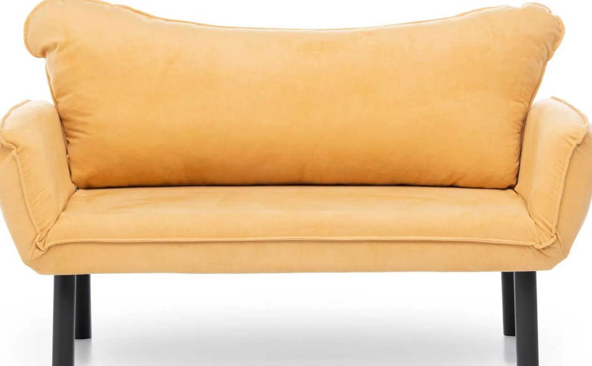 Chatto 2-Sitzer-Schlafsofa | Metallrahmen | Senfgelb