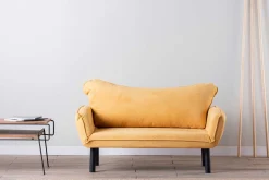 Chatto 2-Sitzer-Schlafsofa | Metallrahmen | Senfgelb