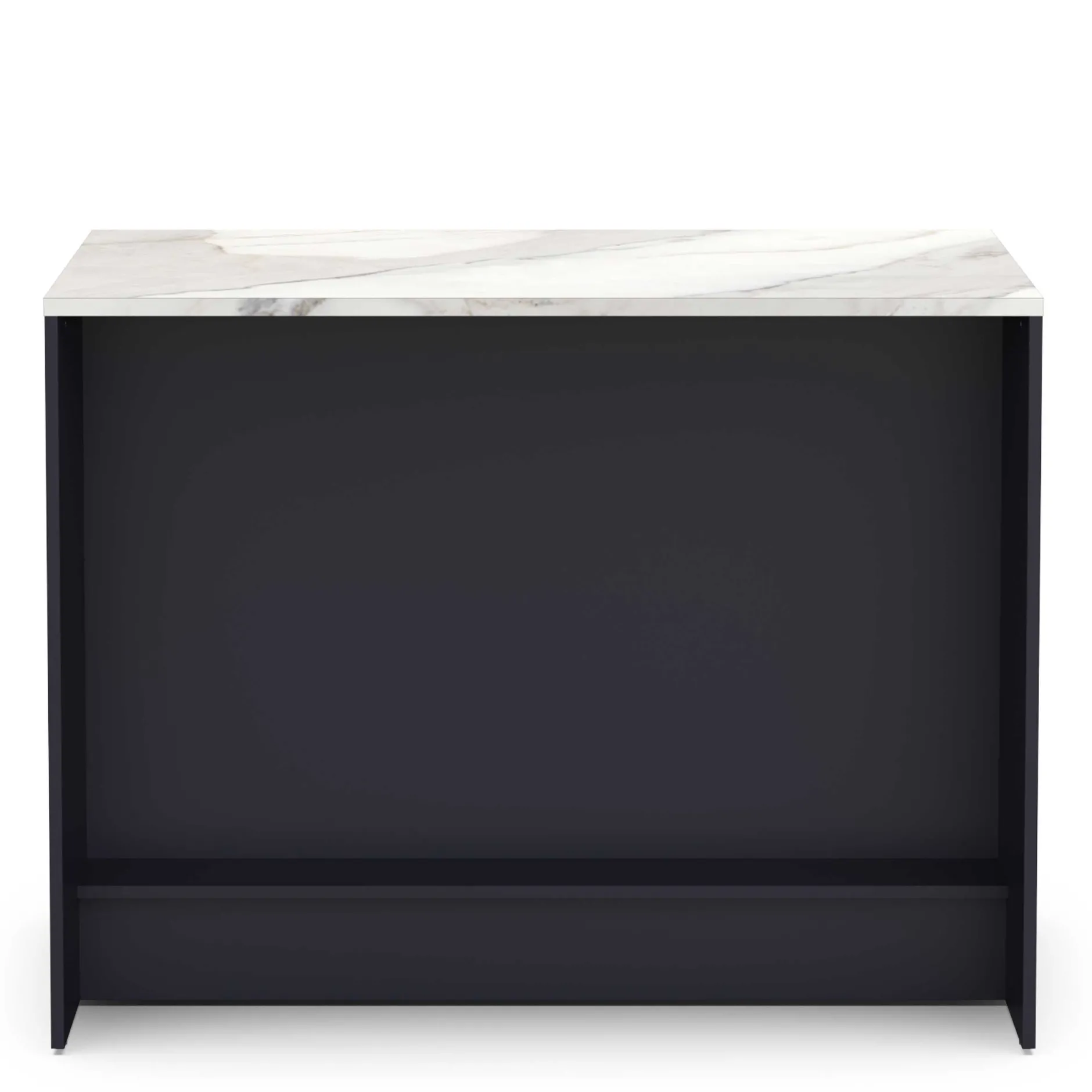 Chester Kücheninsel - 120x75x92cm - indigo/marmor