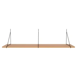 Chiba Wandregal - Natur/Schwarz 120x29cm