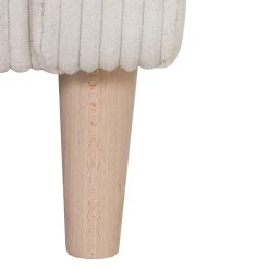 Chip Ecksofa links - 192x137x82cm - beige gerippter Samt