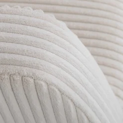 Chip Ecksofa rechts - 192x137x82cm - beige gerippter Samt