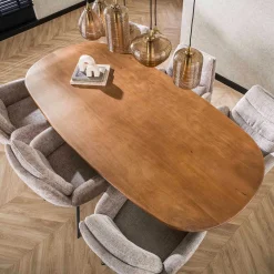 Cliff Oval Tube Esstisch 215cm - Mango Sand