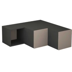 Compact TV-Ständer | 100 % MELAMIN | Anthrazit, Hellbraun