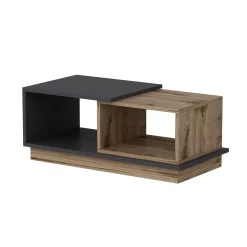 Consept Couchtisch | 100 % MELAMIN | Anthrazit, Eiche