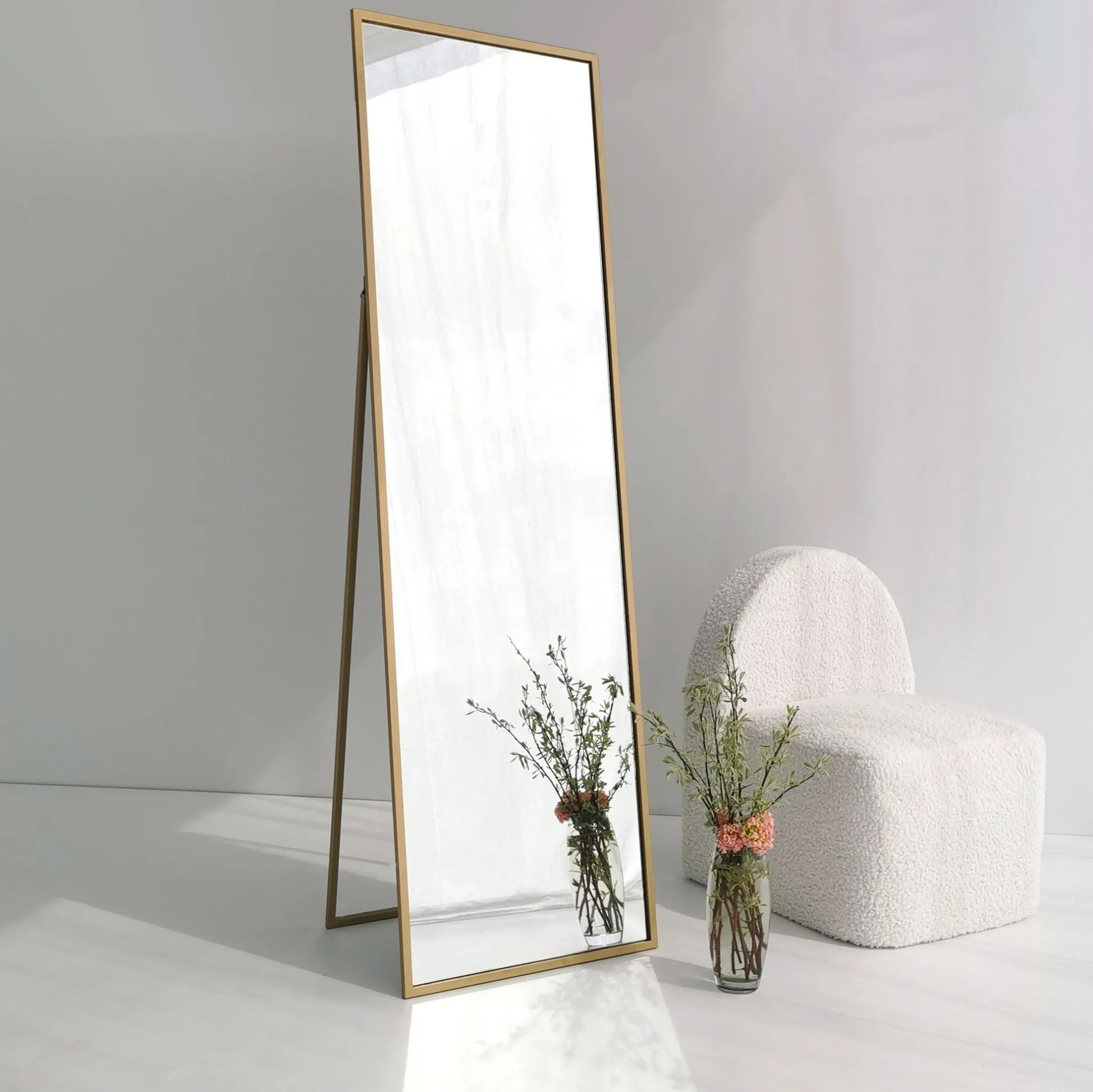 Cool Standspiegel | METALLRAHMEN | Gold