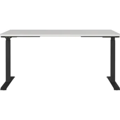 Cornel Elektrisch verstellbarer Schreibtisch - 160x80x72cm - hellgrau/schwarz