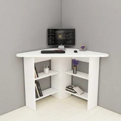 Corner Schreibtisch | 100 % MELAMIN | Weiß