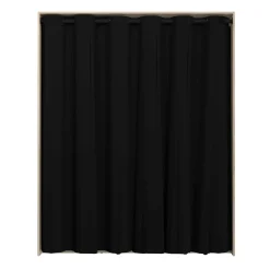 Cosy Offener Kleiderschrank - 161x50x200cm - mit Vorhang - Eiche/schwarz