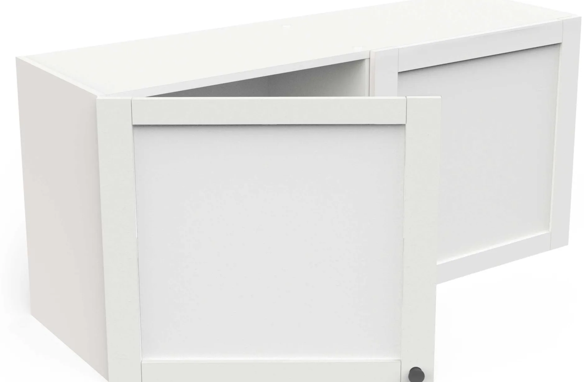 Cottage Oberschrank - 120x37x55cm - 2 Türen - weiß