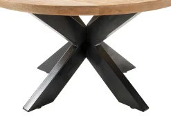 Couchtisch Ace - Ø80x45cm - Metall/Mangoholz