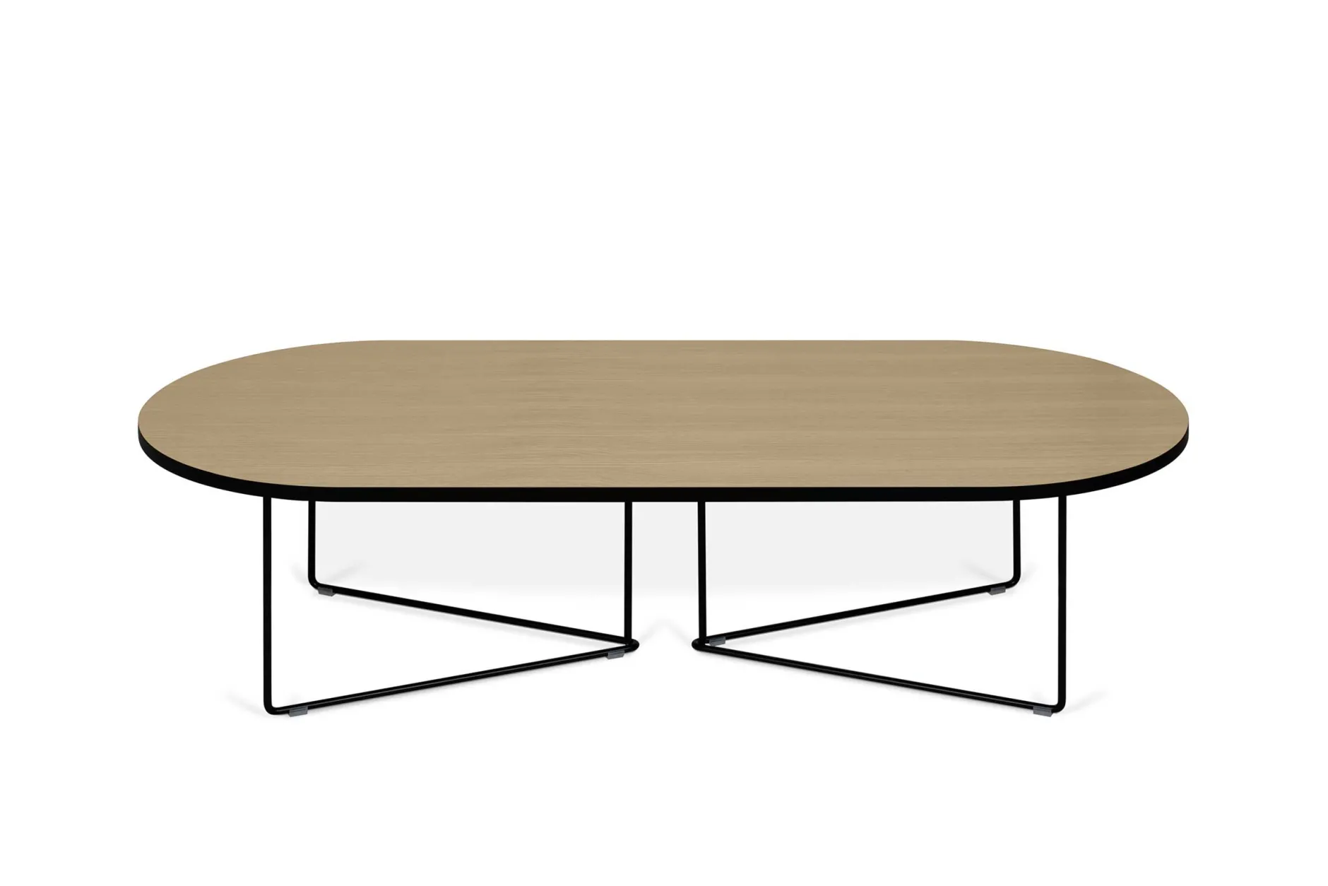 Couchtisch Adil 136cm - Eiche hell/schwarz