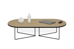 Couchtisch Adil 136cm - Eiche hell/schwarz