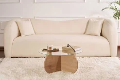 Couchtisch Aeris - 100% TEMPERED GLASS - Saphireiche - 35 x 75 x 75 cm
