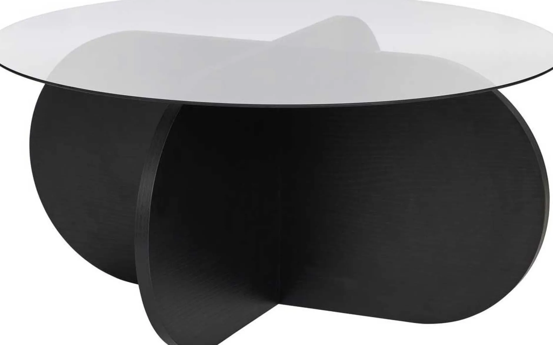 Couchtisch Aeris - 100% TEMPERED GLASS - Holzschwarz - 35 x 75 x 75 cm