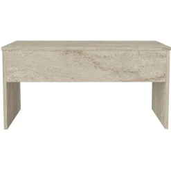 Couchtisch Akilli - 90x52x45cm - mit Ablage - Travertin
