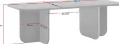 Couchtisch Akira - 100% MELAMINE - Walnuss - 41 x 60 x 120 cm