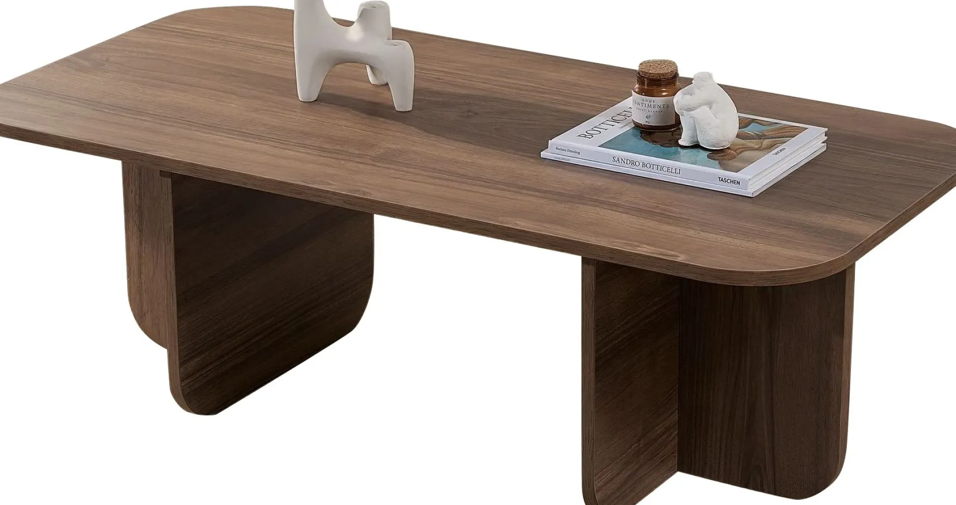 Couchtisch Akira - 100% MELAMINE - Walnuss - 41 x 60 x 120 cm