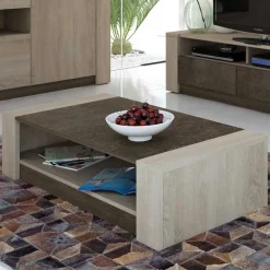 Couchtisch Ares 108x65 Melamin - braun