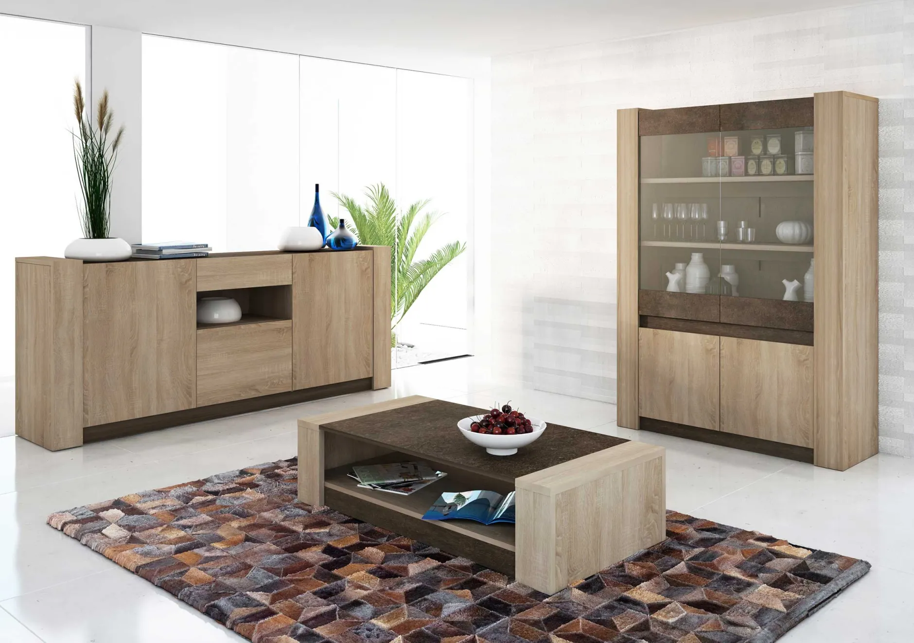 Couchtisch Ares 108x65 Melamin - braun