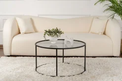 Couchtisch Aurum - 100% TEMPERED GLASS - Schwarz - 43 x 80 x 80 cm