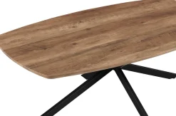 Couchtisch Aziz - 130x70x42,5cm - Dänisches Oval - Mangoholz/Schwarz