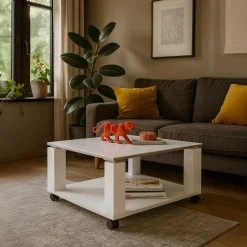 Couchtisch Barbry 76x76 cm - weiß