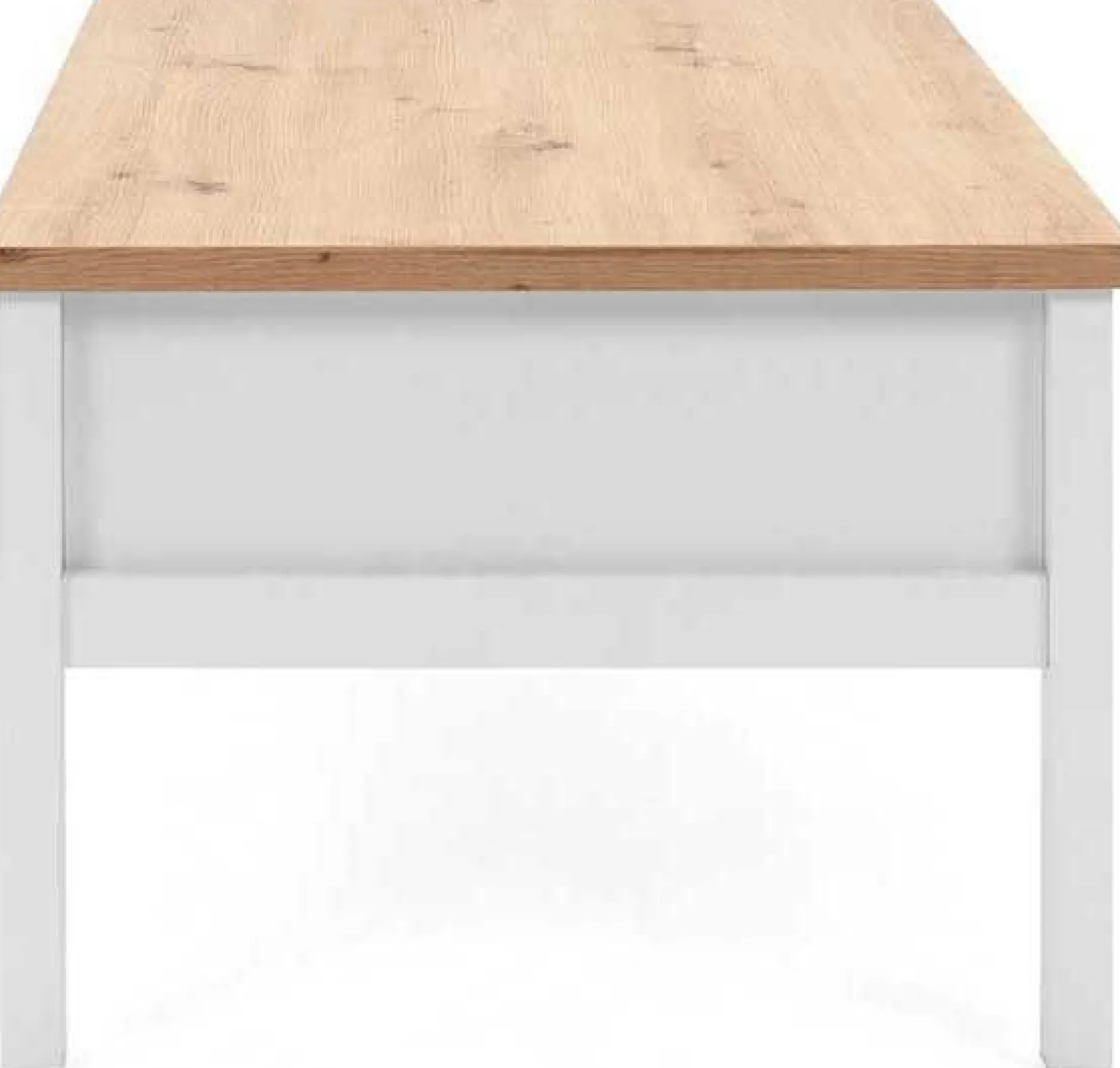Couchtisch Berge 100x55 mit 2 Schubladen - weiß/Eiche