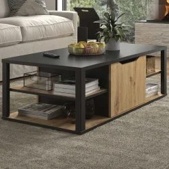 Couchtisch Butch 110x60cm - Eiche Dekor/schwarz