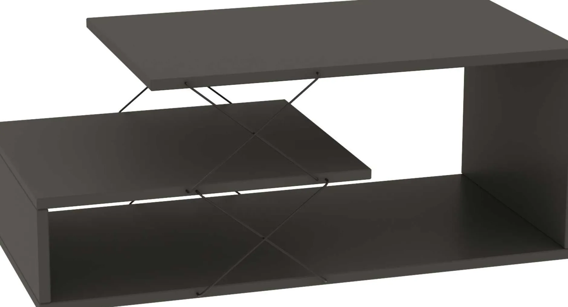 Couchtisch Cayenne - 100% MELAMINE - Anthrazit - 100 x 40 x 50 cm