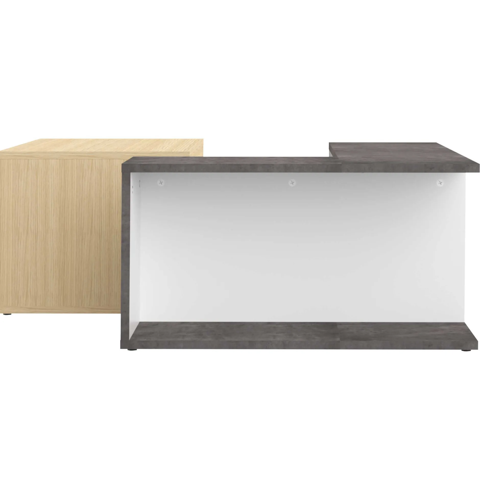 Couchtisch Cleo - Beton/Eiche