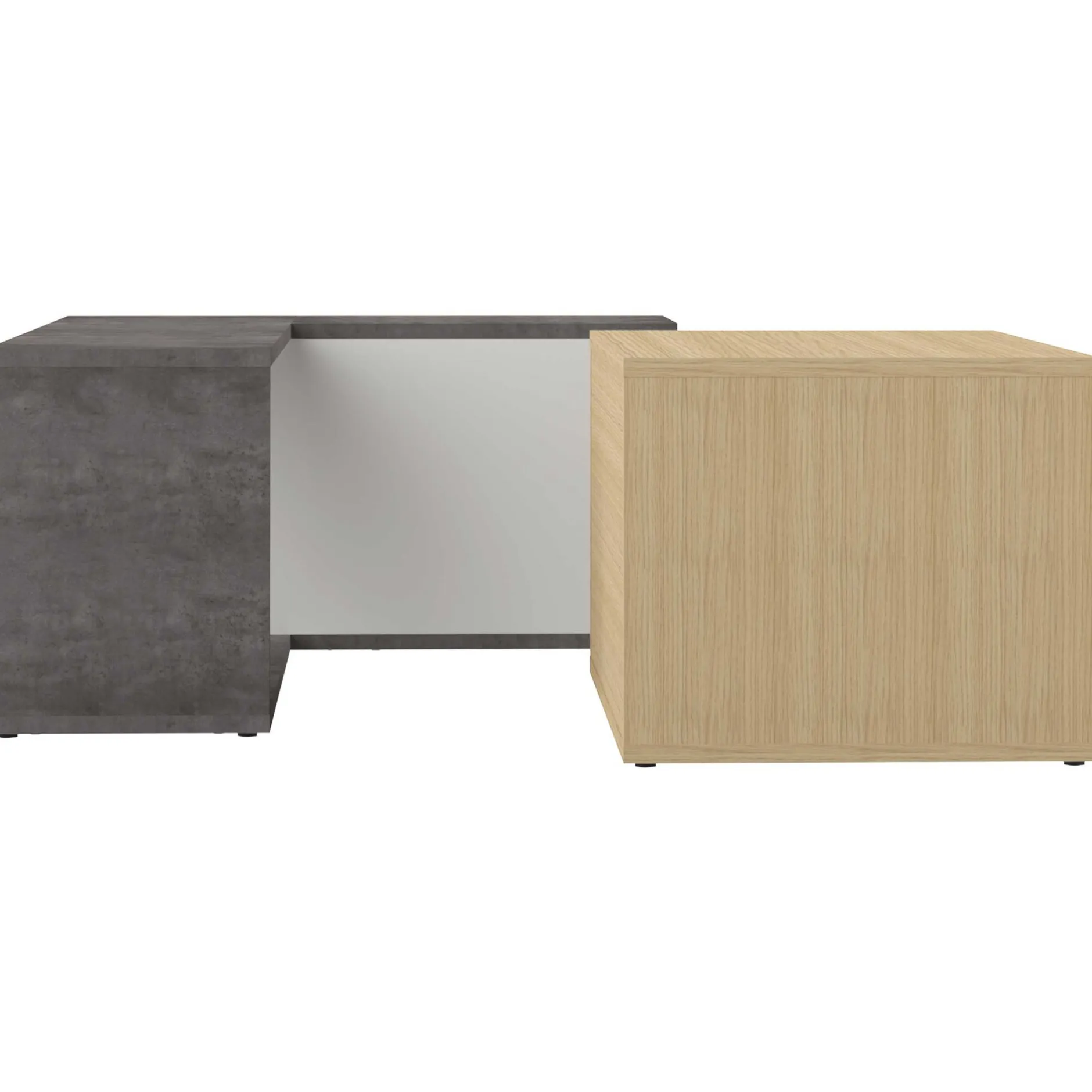 Couchtisch Cleo - Beton/Eiche