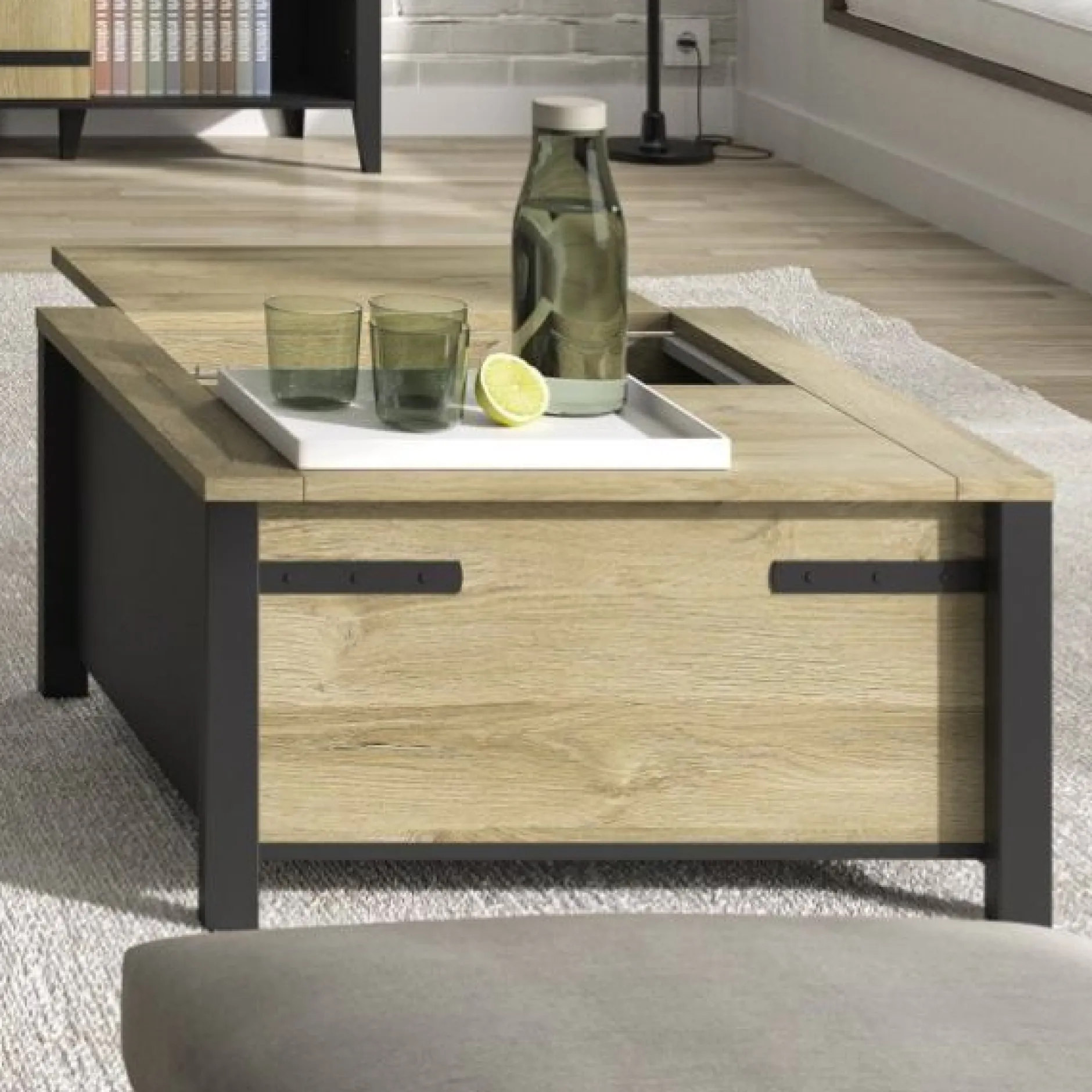 Couchtisch Cork | 80 x 80 x 45 cm | Gold Oak Design