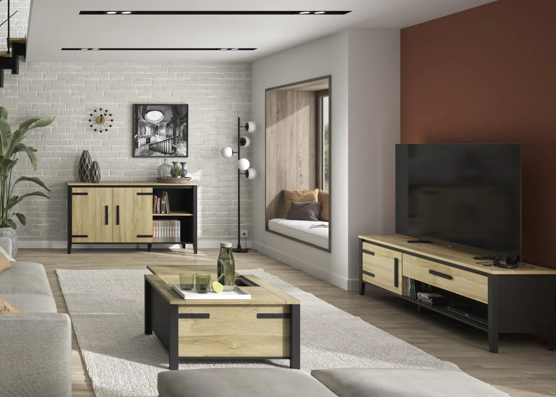 Couchtisch Cork | 80 x 80 x 45 cm | Gold Oak Design