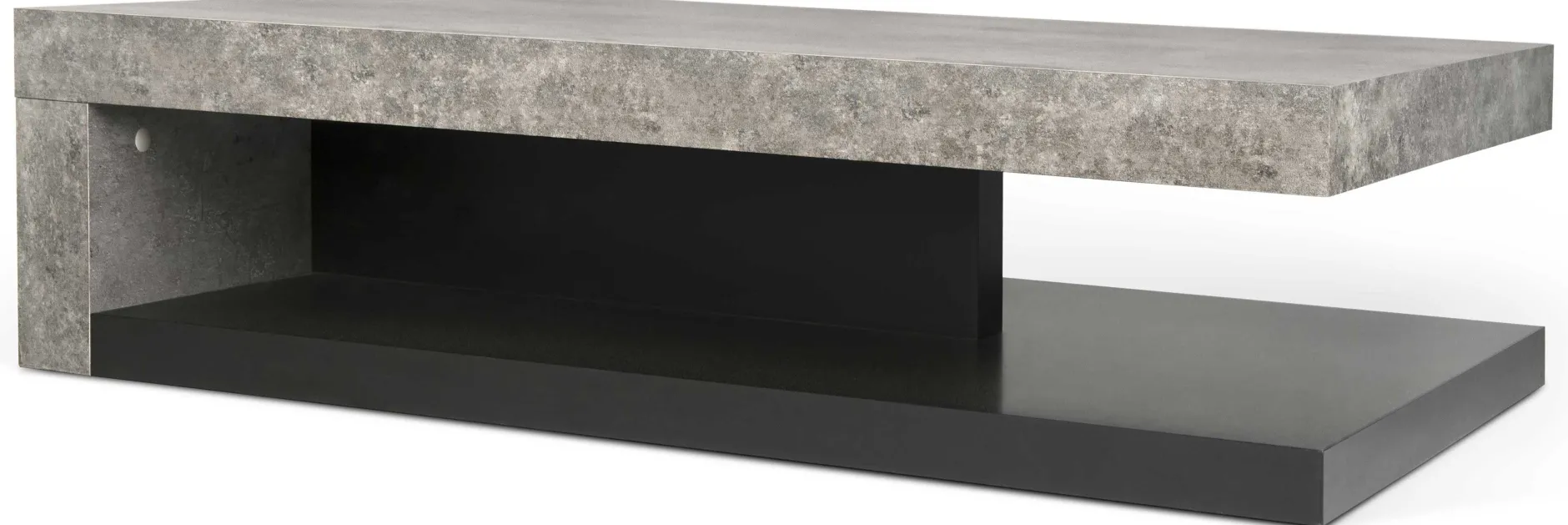 Couchtisch Delta mit Stauraum - Betonoptik