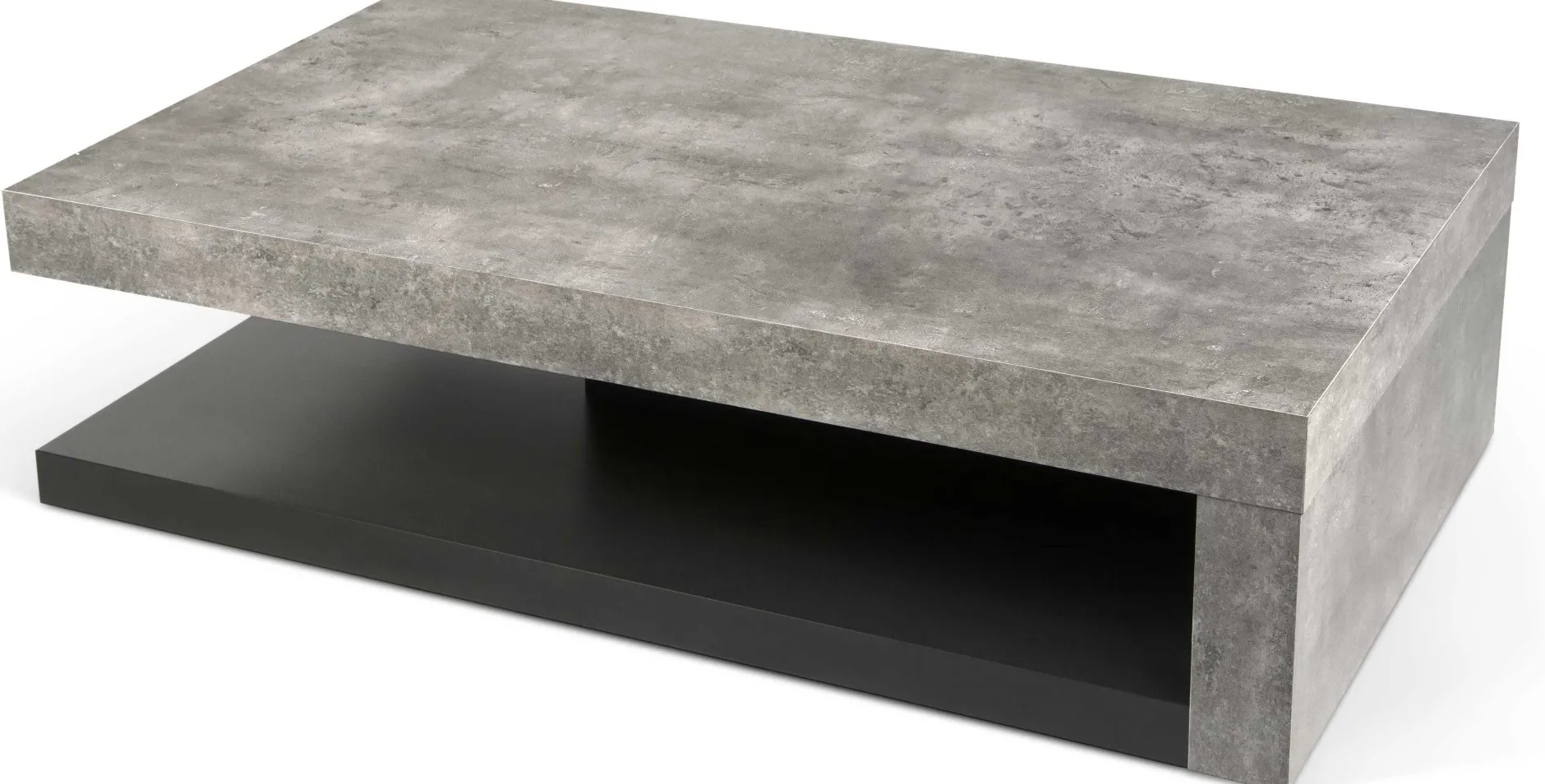 Couchtisch Delta mit Stauraum - Betonoptik
