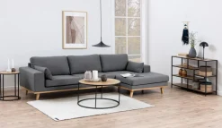 Couchtisch Dover Ø80 - schwarz/Wildeiche