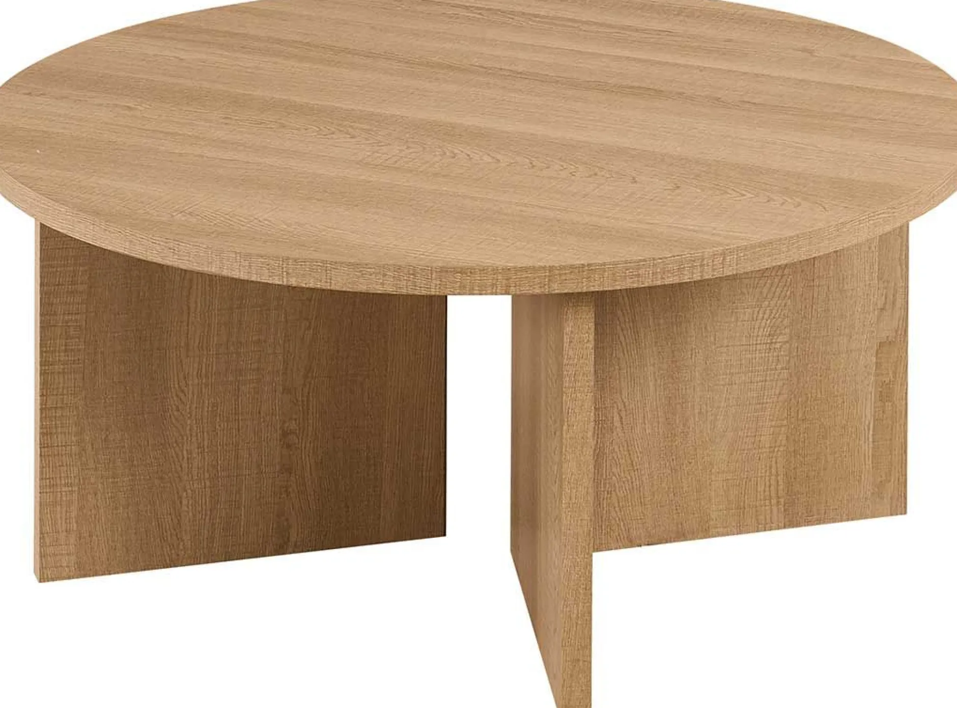 Couchtisch Drasir - Ø90x42cm - Eiche Dekor