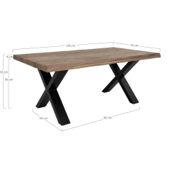 Couchtisch Eiche Natur - 70x120xh50 cm
