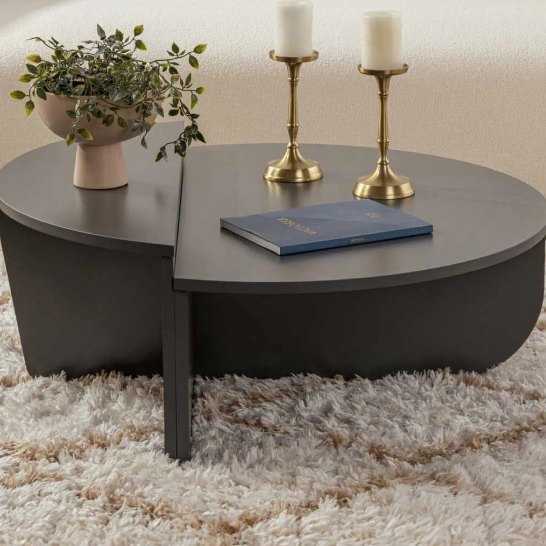 Couchtische Orion - 60x90x30cm - 2er Set - anthrazit