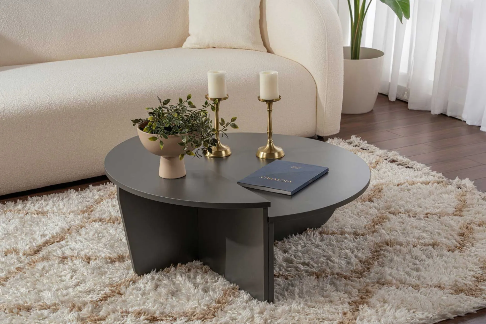Couchtische Orion - 60x90x30cm - 2er Set - anthrazit