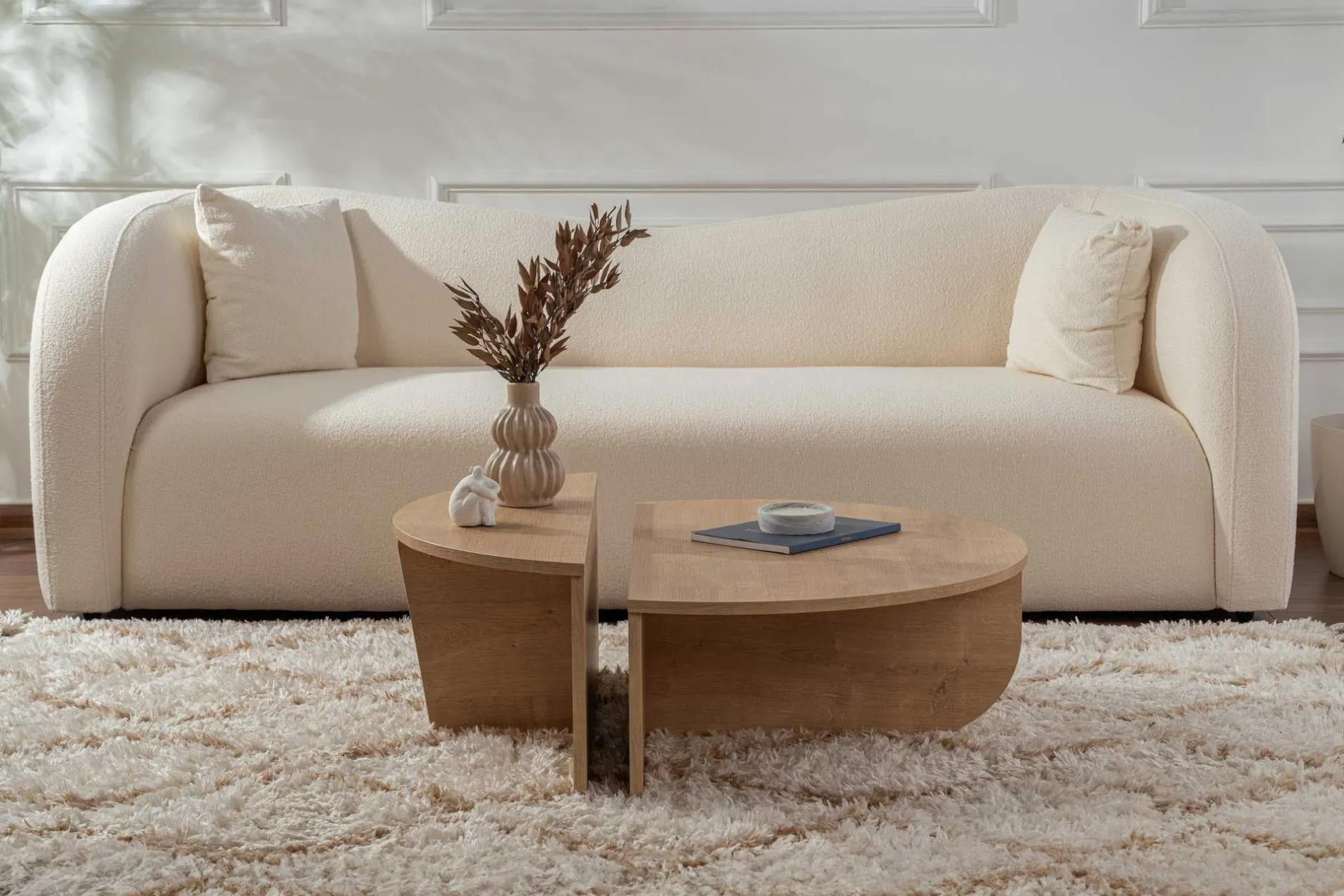 Couchtische Orion - 60x90x30cm - 2er Set - Eiche Dekor